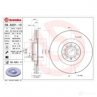 Тормозной диск BREMBO 8020584018095 09a20110 791205 KQD F1QM - Изображение 2