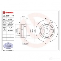 Тормозной диск BREMBO 789344 8020584589113 C0 VTAD7 08589110 - Изображение 2