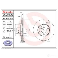 Тормозной диск BREMBO ZSCQ FG5 1198074998 8020584221105 09.C179.11 - Изображение 4