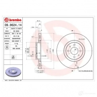 Тормозной диск BREMBO 791037 09962414 PR LQXOZ 8020584962411 - Изображение 5