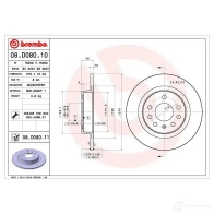 Тормозной диск BREMBO 1210310107 WX F9G 8020584224472 08.D080.11 - Изображение 4