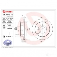 Тормозной диск BREMBO 8020584032619 789728 08.A446.11 S P9Q3 - Изображение 3