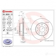 Тормозной диск BREMBO 6PJACU 5 09.8932.10 8020584893210 790778 - Изображение 4