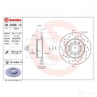 Тормозной диск BREMBO OVF82 F9 8020584212288 08.9488.1X 789577 - Изображение 4