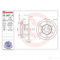 Тормозной диск BREMBO FRPI U 8020584390719 08390710 789094 - Изображение 2