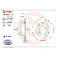 Тормозной диск BREMBO 8020584027929 791492 09a96610 G5L6 U8 - Изображение 2