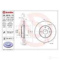 Тормозной диск BREMBO 09a91810 8020584023754 P 8FXNOO 791478 - Изображение 2