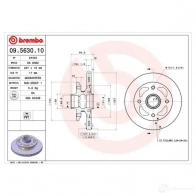 Тормозной диск BREMBO OH8 88 8020584563014 790180 09563010 - Изображение 2