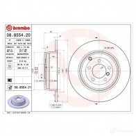 Тормозной диск BREMBO 8020584855423 VQG 3Y8 08855420 789494 - Изображение 2