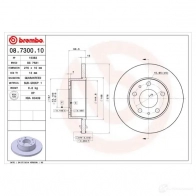 Тормозной диск BREMBO 08730010 55XA 69R 789423 8020584730010 - Изображение 2