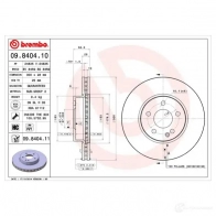 Тормозной диск BREMBO 09.8404.11 S EMPOB 790648 8020584210338 - Изображение 5