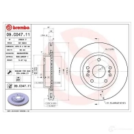 Тормозной диск BREMBO 8020584226896 1210323195 09.C047.11 HB V4KM - Изображение 4