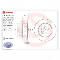 Тормозной диск BREMBO 08a33811 789715 NV9NT SR 8020584038369 - Изображение 2