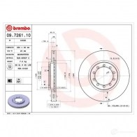 Тормозной диск BREMBO 09726110 J4C 7SB 8020584726112 790457
