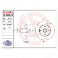 Тормозной диск BREMBO MO2 4Z 8020584396315 08396310 789107 - Изображение 1