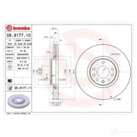 Тормозной диск BREMBO G 17WOGO Opel Vectra (C) 3 Хэтчбек 2.8 V6 Turbo (F68) 230 л.с. 2005 – 2008 8020584917718 09917710