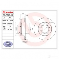 Тормозной диск BREMBO 789233 08.5316.10 MB2TNQ 3 8020584531617 - Изображение 2