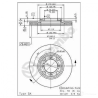 Тормозной диск BREMBO 8020584565414 09565410 GOM8 CWW 790192