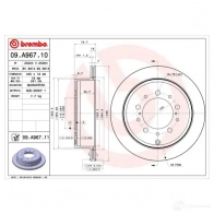 Тормозной диск BREMBO A587 I7L 09a96710 8020584024393 791495
