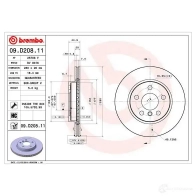 Тормозной диск BREMBO 25V DM 09.D208.11 8020584232323 1422939138 - Изображение 6