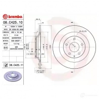 Тормозной диск BREMBO 08.C425.11 8020584222478 ENKAV 30 789900 - Изображение 3