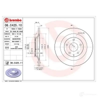 Тормозной диск BREMBO 08.C425.11 8020584222478 ENKAV 30 789900 - Изображение 5
