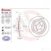 Тормозной диск BREMBO 08.C248.11 8020584218624 3CXD DA 789880 - Изображение 2