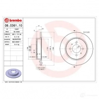 Тормозной диск BREMBO 08.C061.10 KFLAA Z 8020584039113 789867 - Изображение 2
