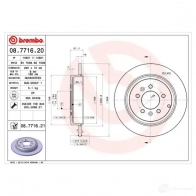 Тормозной диск BREMBO 6 FBC2Q 8020584027295 789447 08.7716.21 - Изображение 2
