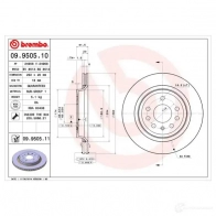 Тормозной диск BREMBO 790970 CE0R D 8020584015957 09.9505.11