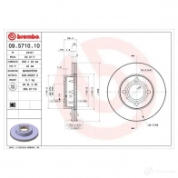 Тормозной диск BREMBO 09571010 8020584571019 790217 BDW4 N - Изображение 2