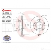Тормозной диск BREMBO 789781 Z ZOU4 8020584038307 08.A730.20 - Изображение 2