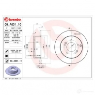 Тормозной диск BREMBO 8020584027868 789761 08a63110 Q NHTFC - Изображение 2