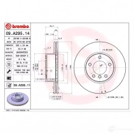 Тормозной диск BREMBO 8020584030677 791238 09.A295.11 PHO8HK L - Изображение 2