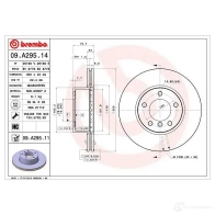 Тормозной диск BREMBO 8020584030677 791238 09.A295.11 PHO8HK L - Изображение 3