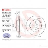Тормозной диск BREMBO 09a97210 8020584025871 3INH K 791504 - Изображение 3