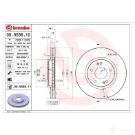 Тормозной диск BREMBO 09959810 SDKY B 791015 8020584959817 - Изображение 2