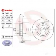 Тормозной диск BREMBO F6 SPU 789898 08.C423.11 8020584222461 - Изображение 3