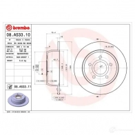 Тормозной диск BREMBO 08.A533.11 8020584039854 K DVTD3 789734 - Изображение 4