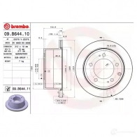 Тормозной диск BREMBO 09.B644.11 T O91PI 791641 8020584216668 - Изображение 2