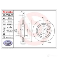 Тормозной диск BREMBO YBR5 8K 09.7702.11 8020584014677 790523 - Изображение 7