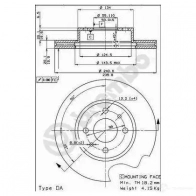 Тормозной диск BREMBO 09302320 8020584302323 789925 5M 2A9 - Изображение 2