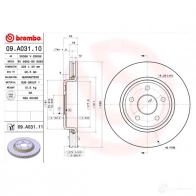 Тормозной диск BREMBO SXCM JVR 8020584016268 09a03110 791152 - Изображение 2