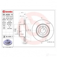 Тормозной диск BREMBO 8020584017739 09a22910 791212 O VJKW - Изображение 2