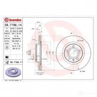 Тормозной диск BREMBO 790449 09719614 8020584013267 G U0VOBV - Изображение 2