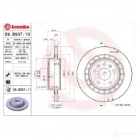 Тормозной диск BREMBO 791591 09.B507.11 8020584216729 GIZ 9V8 - Изображение 2