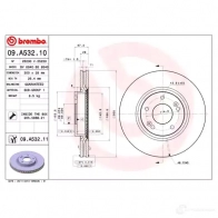 Тормозной диск BREMBO 8020584028483 S SMCJI 791328 09a53210 - Изображение 2