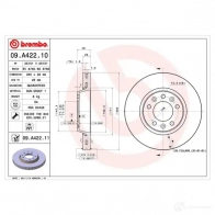 Тормозной диск BREMBO 09a42211 8020584229439 1422939213 S I23S3 - Изображение 2