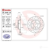 Тормозной диск BREMBO 0894603x LRE 7C8 8020584032510 1210307717 - Изображение 5