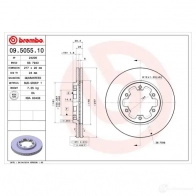 Тормозной диск BREMBO 09.5055.10 ZQ P27Q 8020584505519 790045 - Изображение 2